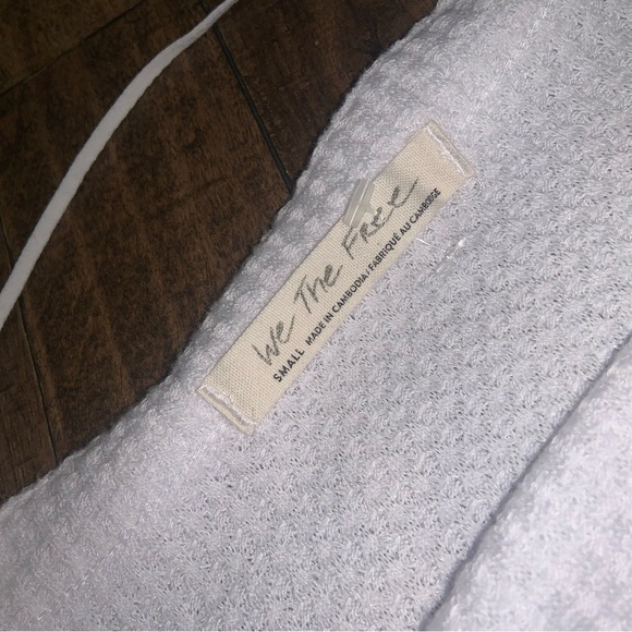 North Shore White Long Sleeve Thermal Top boho free people Nwot fall casual - Picture 5 of 9